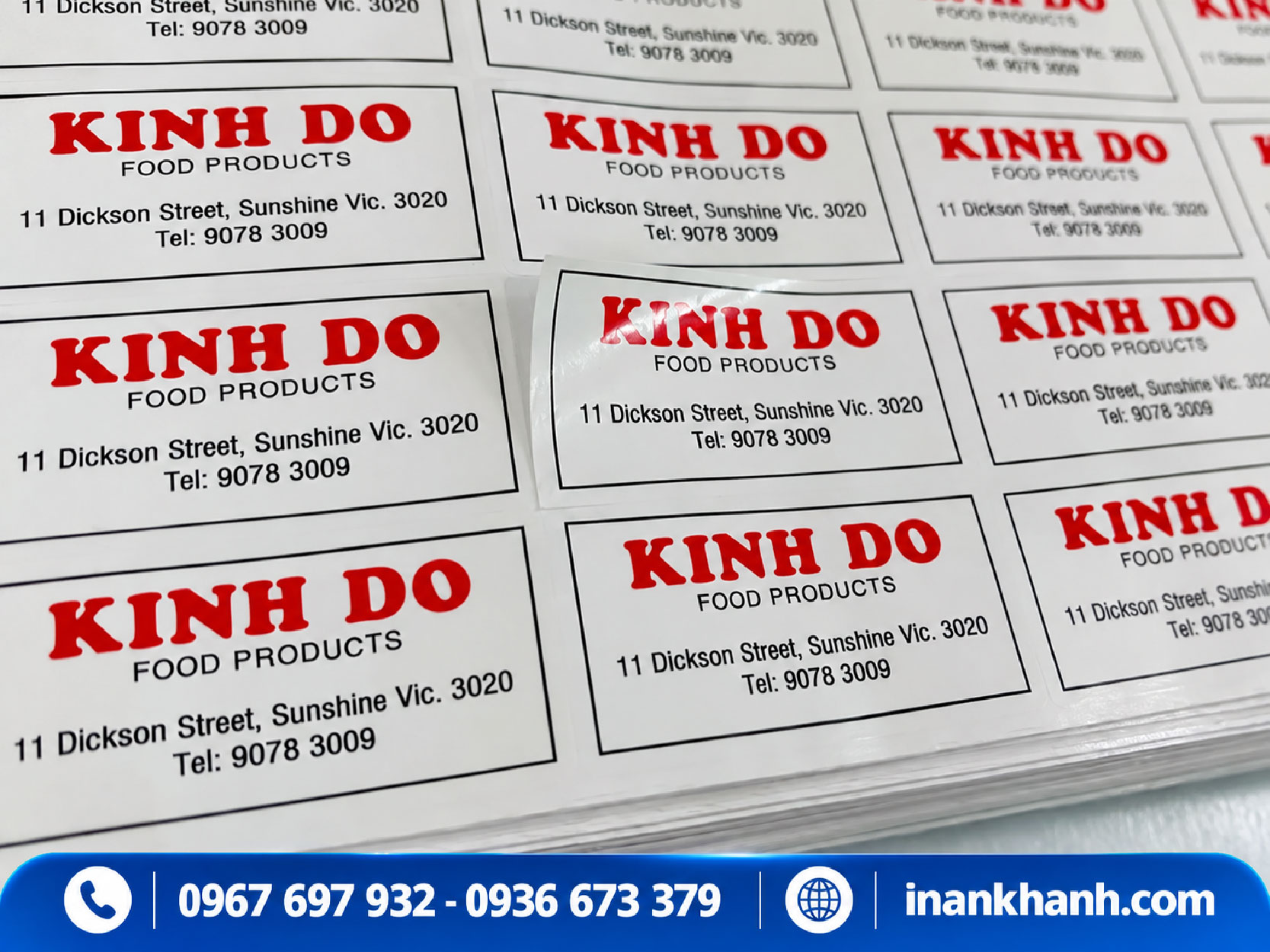 Tem decal nhựa chống nước dán hũ thực phẩm in tại xưởng In An Khánh TPHCM