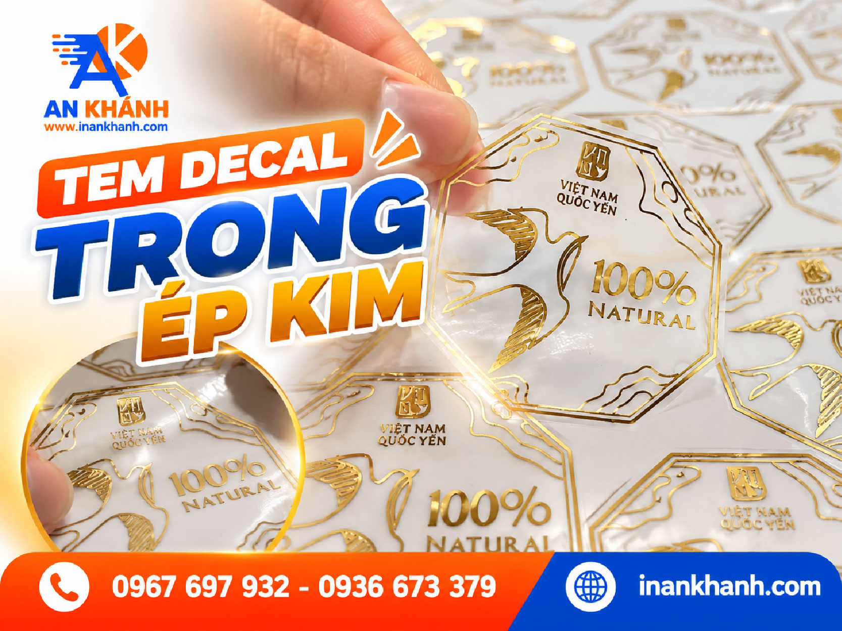 Mẫu tem decal trong ép kim - in An Khánh