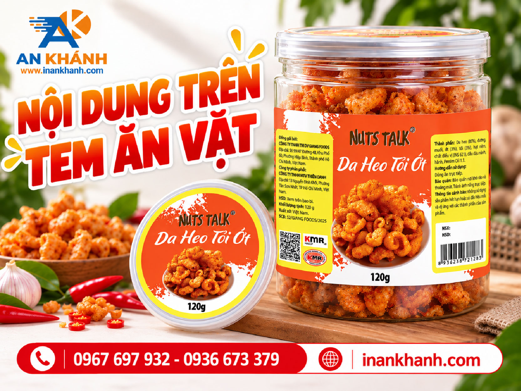 Nội dung trên tem ăn vặt