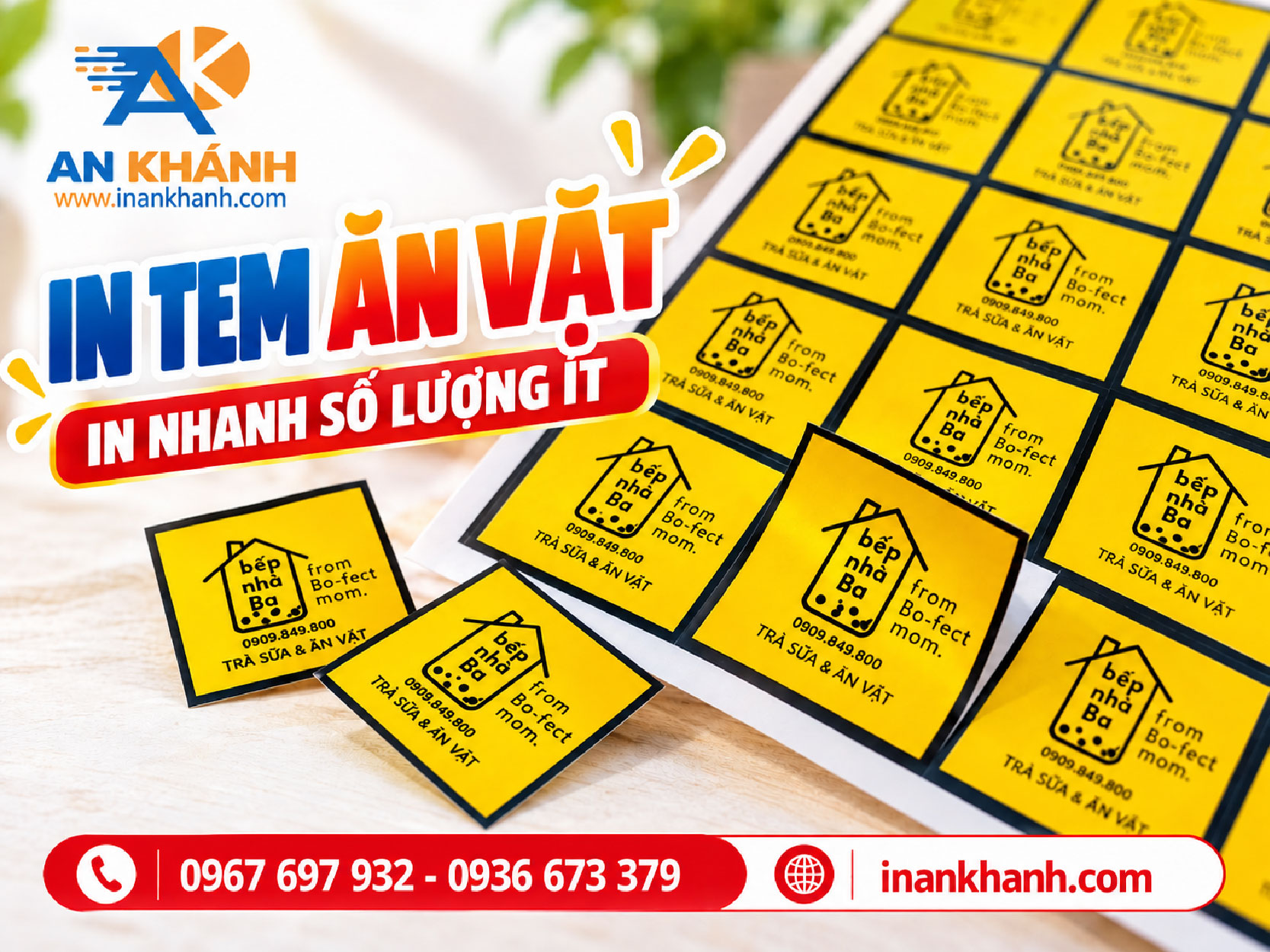 Xưởng in tem ăn vặt nhanh tại TPHCM