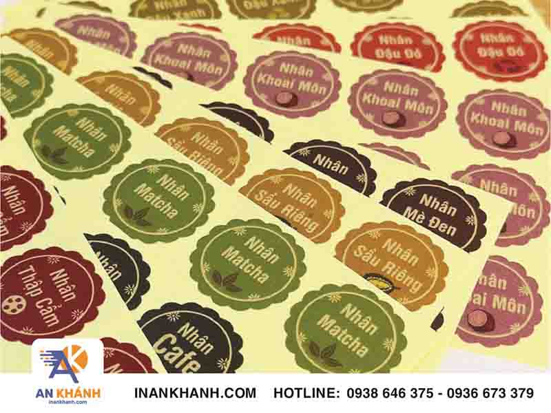 Mẫu Tem Bánh Trung Thu hình tròn