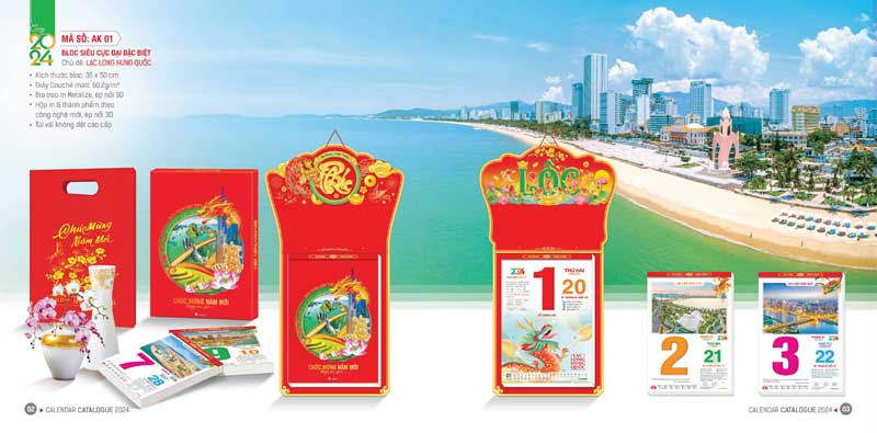 Mẫu Lịch Block Ak 01