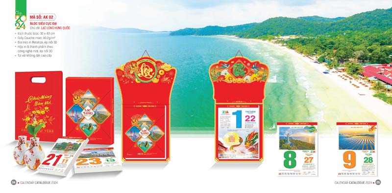 Mẫu Lịch Block Ak 02