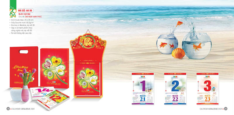 Mẫu Lịch Block Ak 06