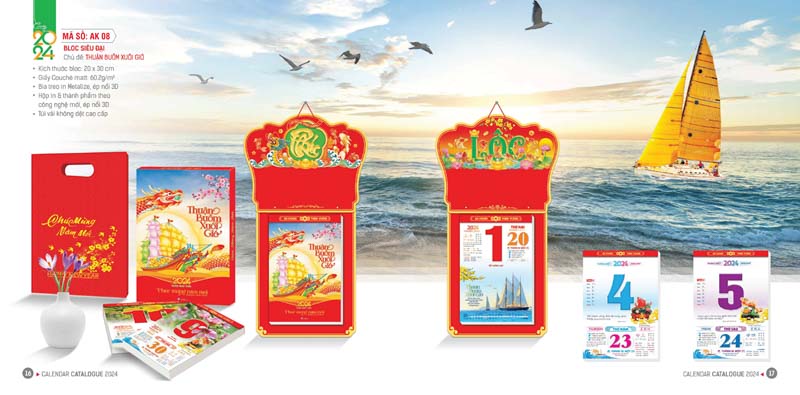 Mẫu Lịch Block Ak 08