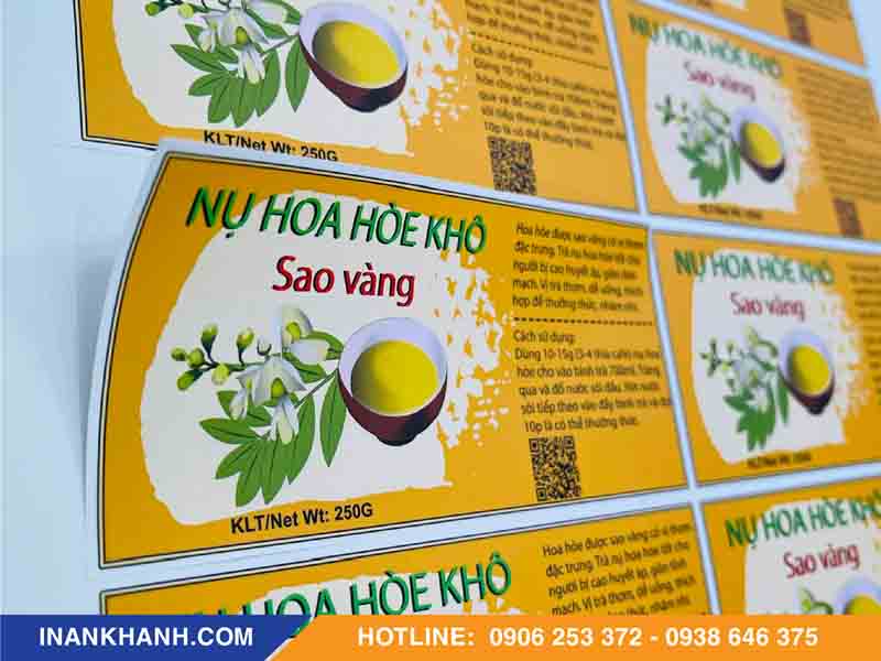 Mẫu in decal nhựa dán hộp giấy