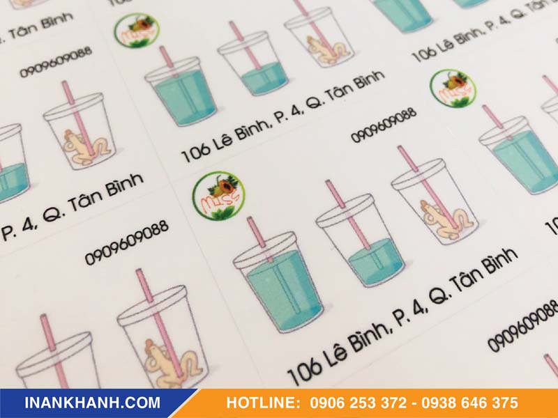 Mẫu decal trong ly trà sữa
