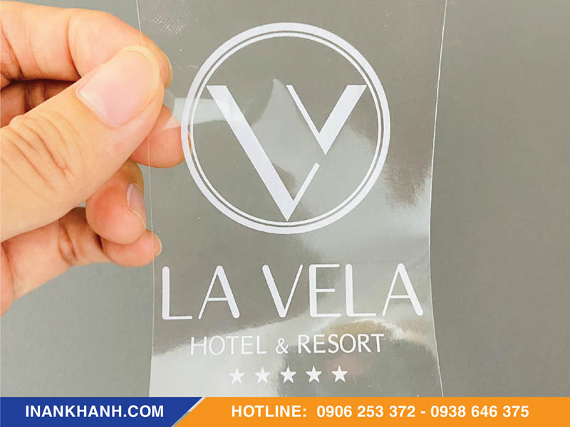 Mẫu in decal trong mực trắng