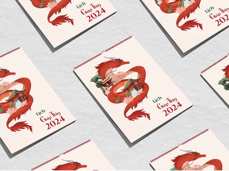 Mẫu Lịch Lò Xo 10