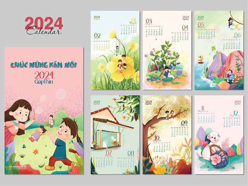 Mẫu Lịch Lò Xo 11
