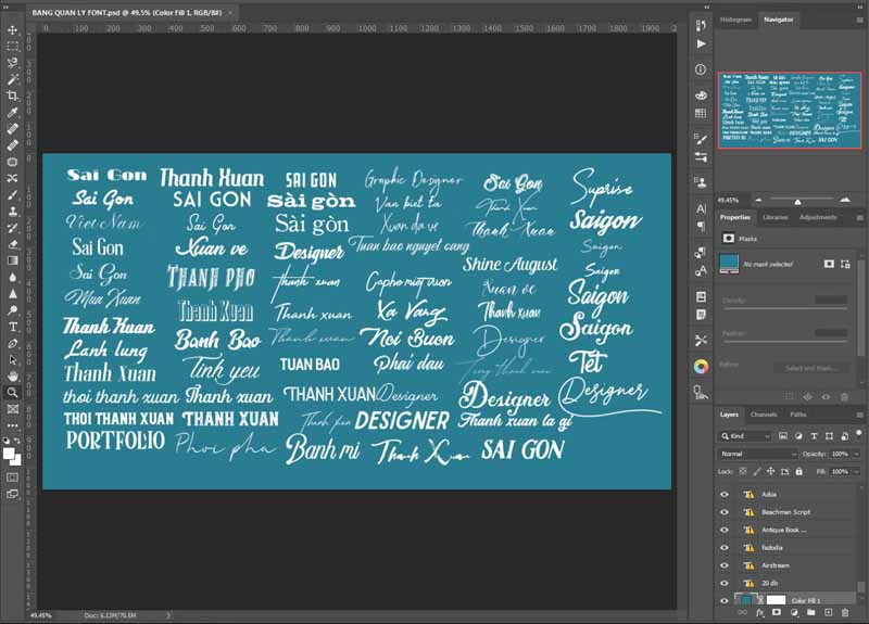 font chu sai gon xua