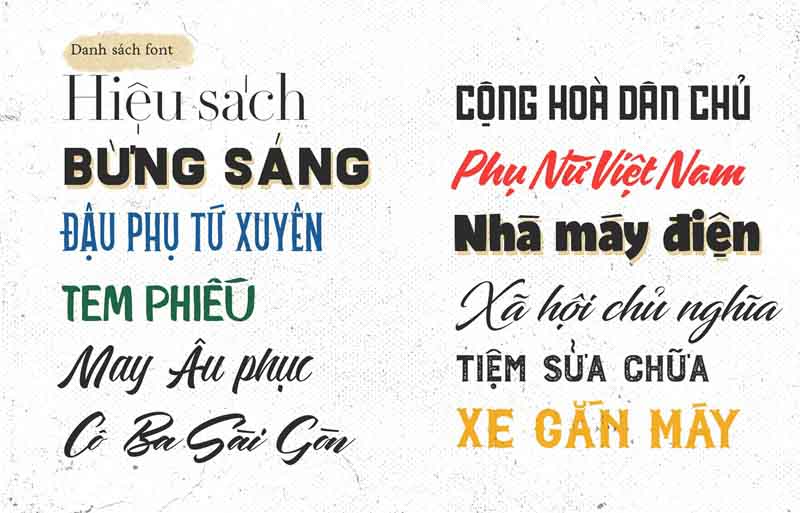 Các Font chữ bảng hiệu xưa
