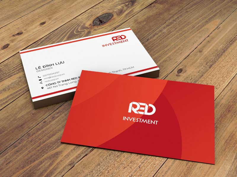 Mẫu danh thiếp đỏ nổi bật