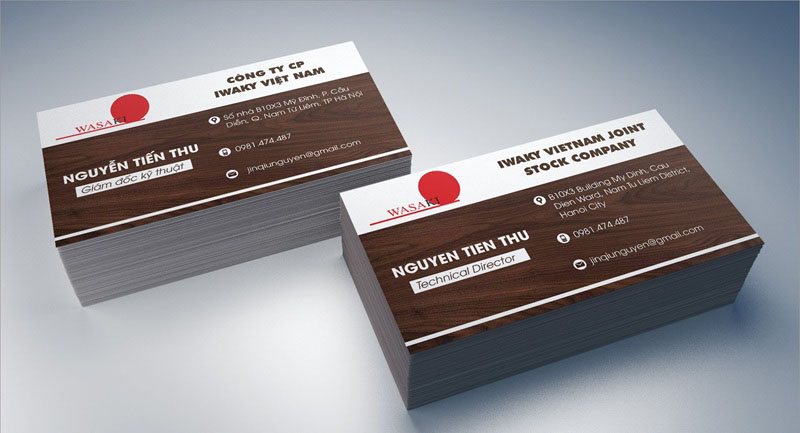 Mẫu card visit màu nâu