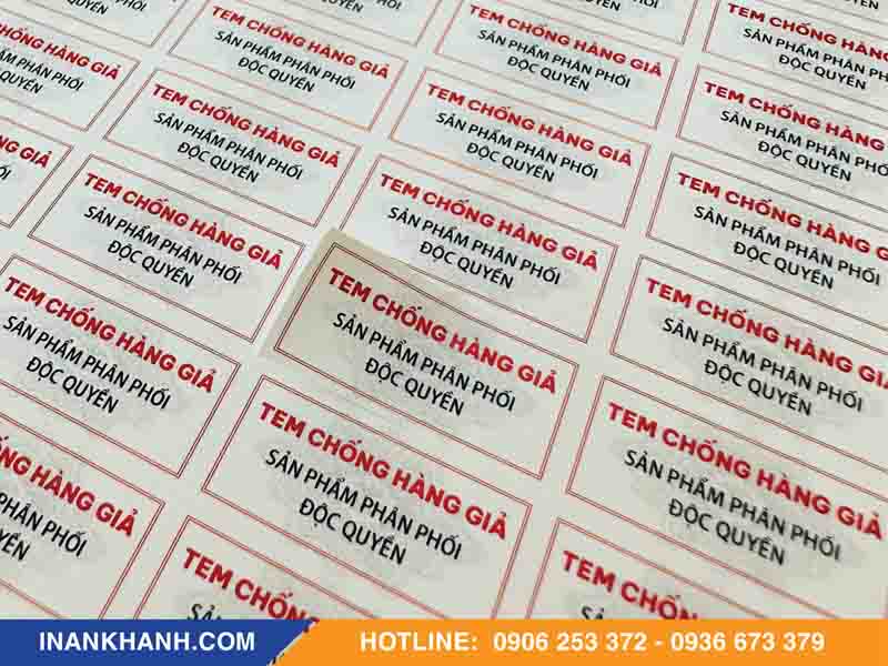 Mẫu tem bảo hành chống hàng giả