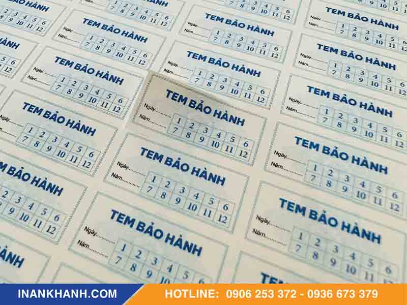 Mẫu tem bảo hành mỹ phẩm 9