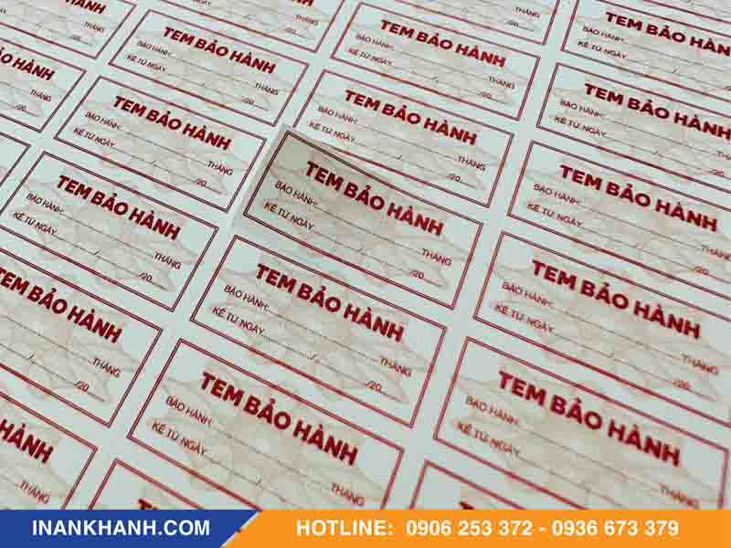 Mẫu tem bảo hành có sẵn