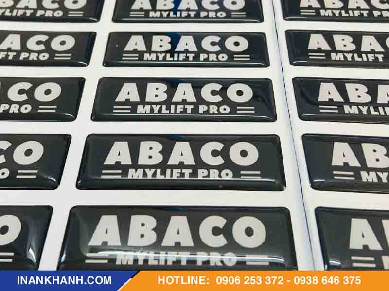 Mẫu tem logo đổ keo epoxy 1