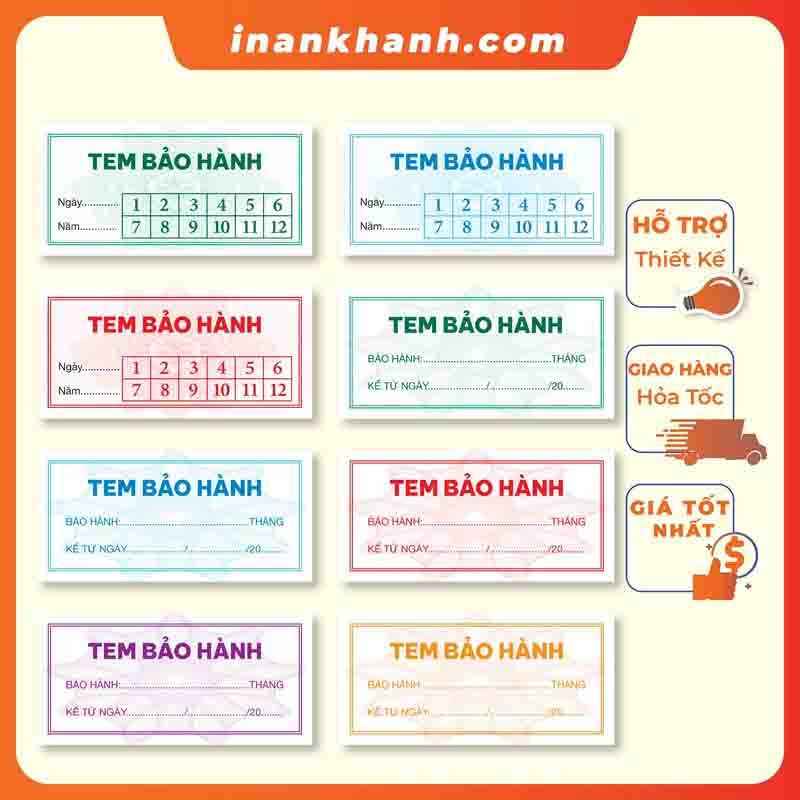 Mẫu tem bảo hành điện tử 1