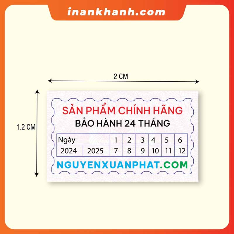 Mẫu tem bảo hành điện tử 4