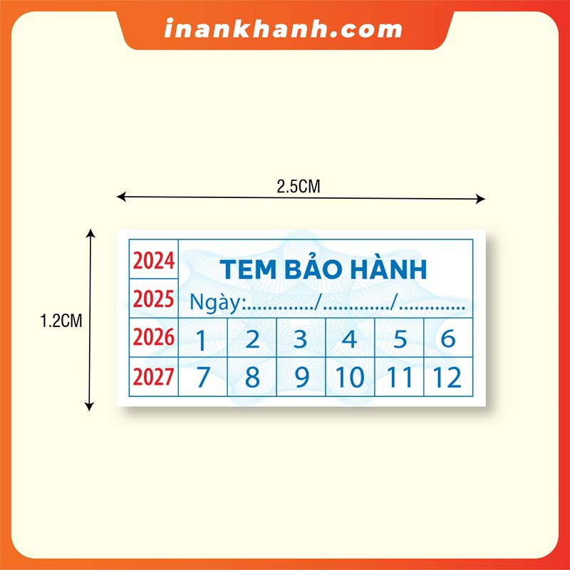 Mẫu tem bảo hành điện tử 9