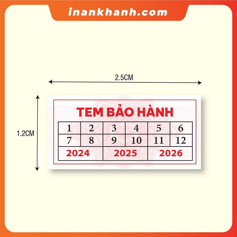 Mẫu tem bảo hành điện tử 11