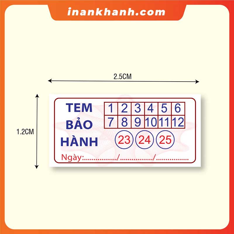 Mẫu tem bảo hành điện tử 13