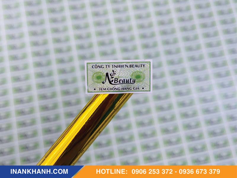 In tem bảo hành mỹ phẩm