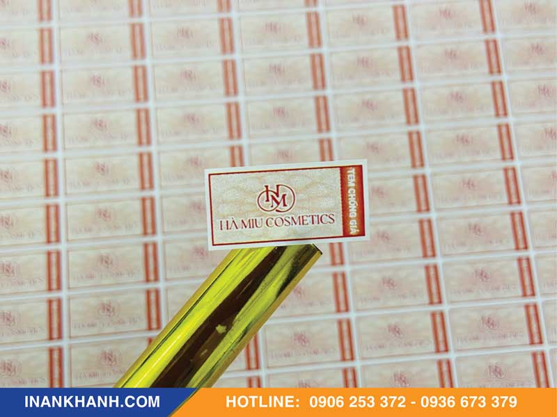 Mẫu tem bảo hành mỹ phẩm 3