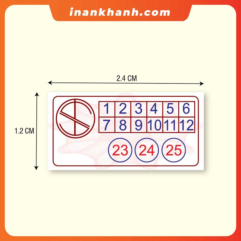 Mẫu tem bảo hành có sẵn 5