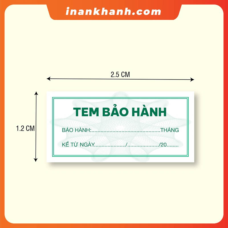 Mẫu tem bảo hành có sẵn 21