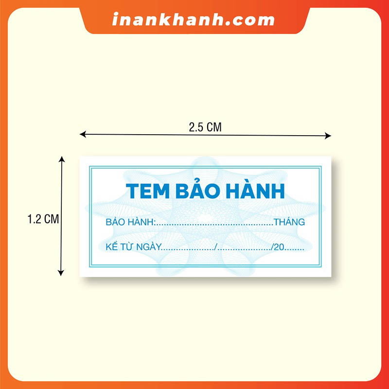 Mẫu tem bảo hành có sẵn 22