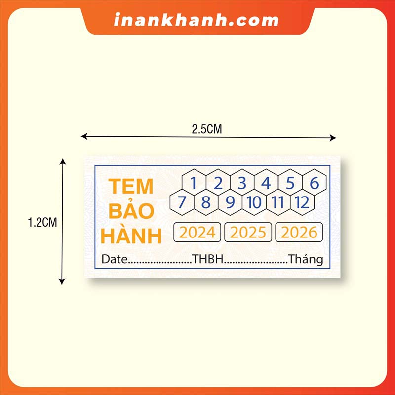 Mẫu tem bảo hành