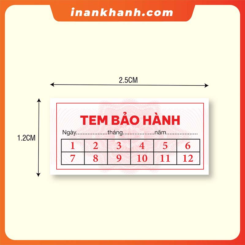 Tem bảo hành có sẵn In An Khánh
