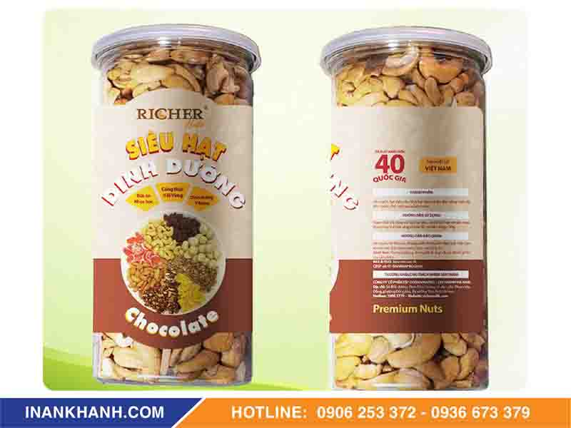 Mẫu tem dán hạt điều 1kg