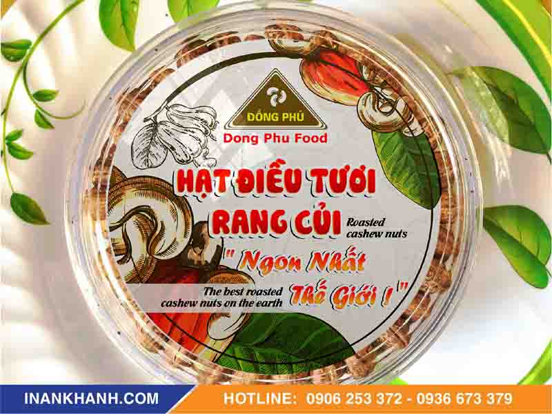 Mẫu tem hạt điều rang củi