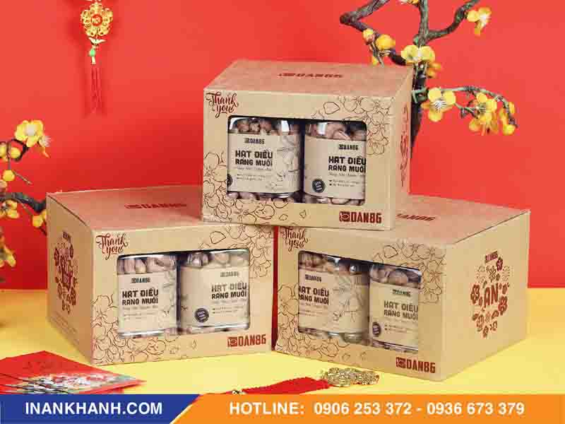 Mẫu bao bì tem nhãn hạt điều rang muối