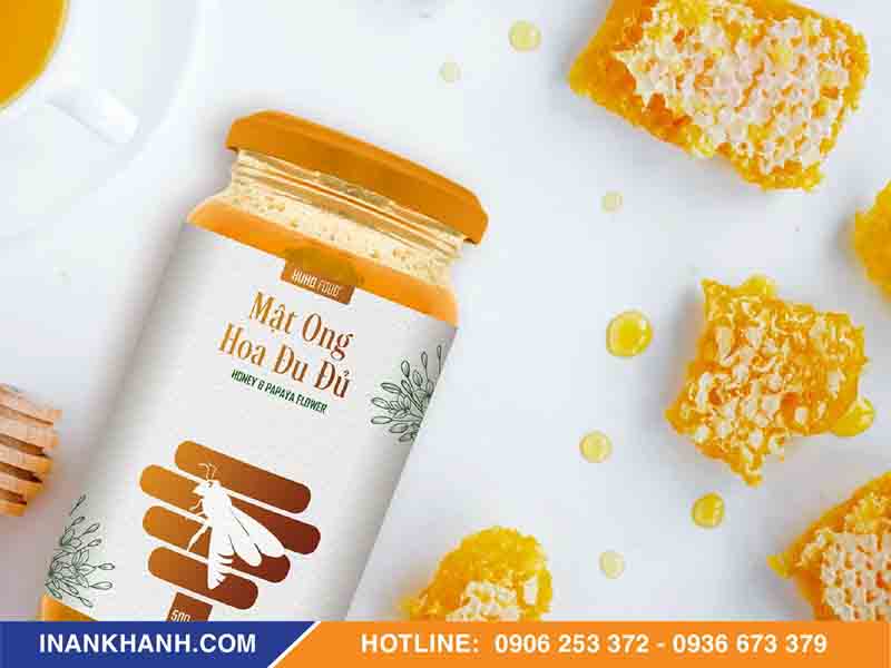 Mẫu tem dán mật ong đẹp