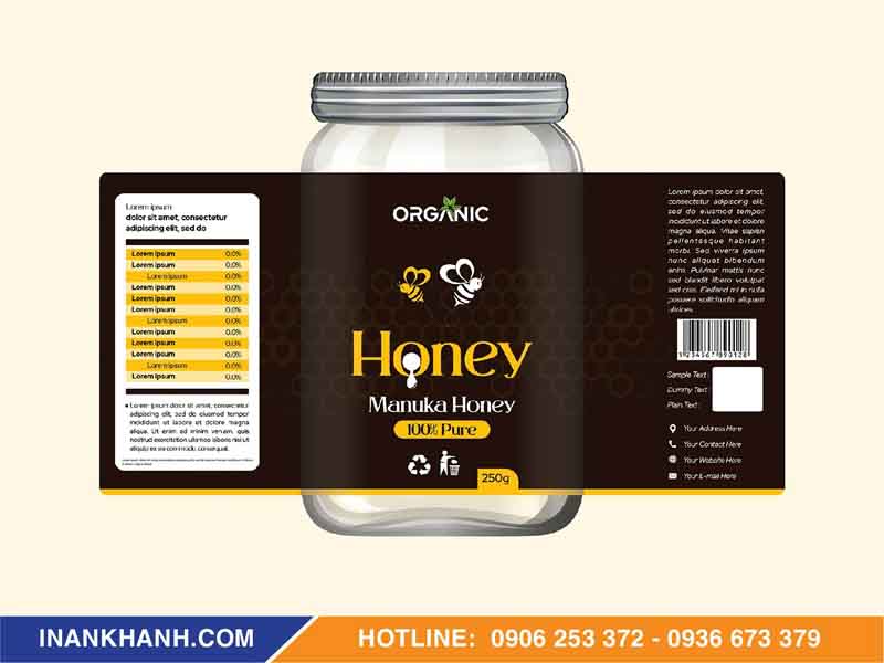 Mẫu thiết kế tem nhãn mật ong đẹp