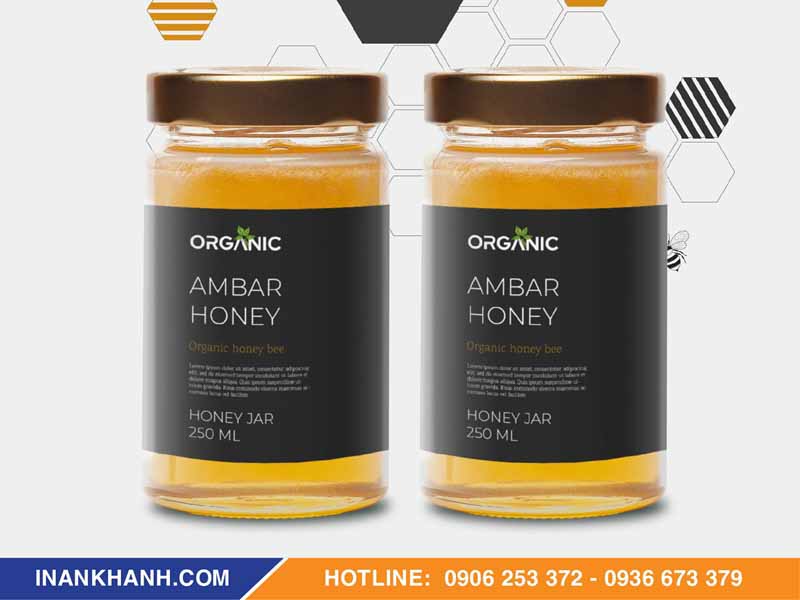 Mẫu tem mật ong organic