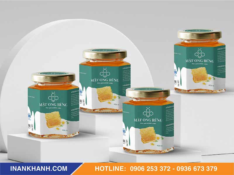 Mẫu tem dán mật ong decal giấy