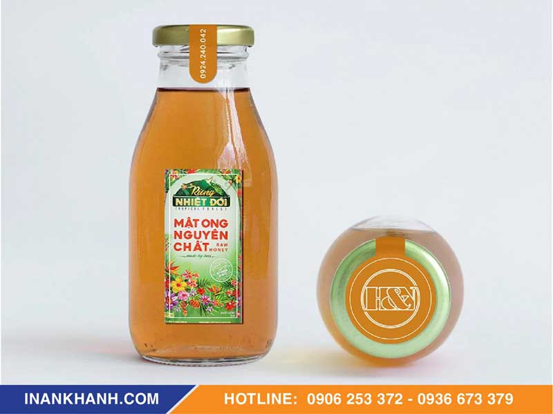 Mẫu tem nhãn mật ong nguyên chất