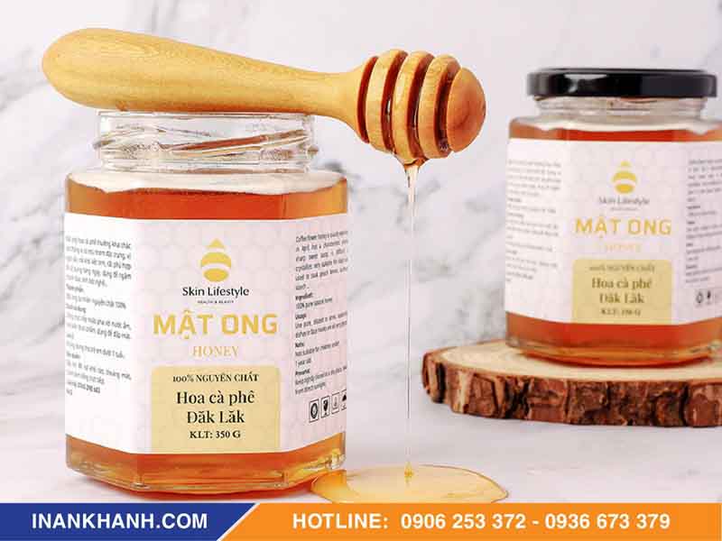 Mẫu tem nhãn mật ong hoa cafe