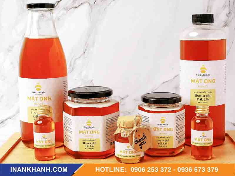 Trọn bộ mẫu in tem nhãn mật ong