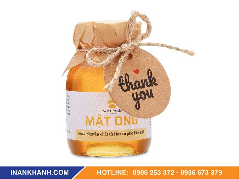 Mẫu tem nhãn mật ong và tag giấy