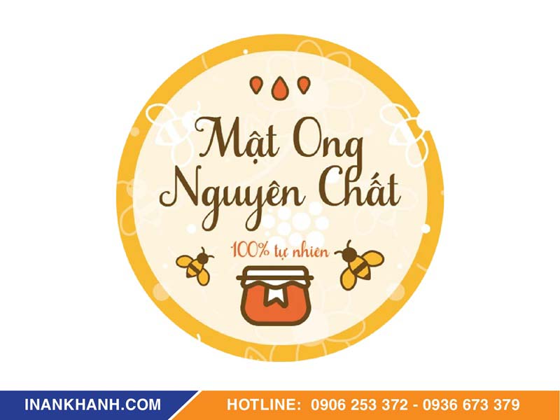 Mẫu tem mật ong tròn