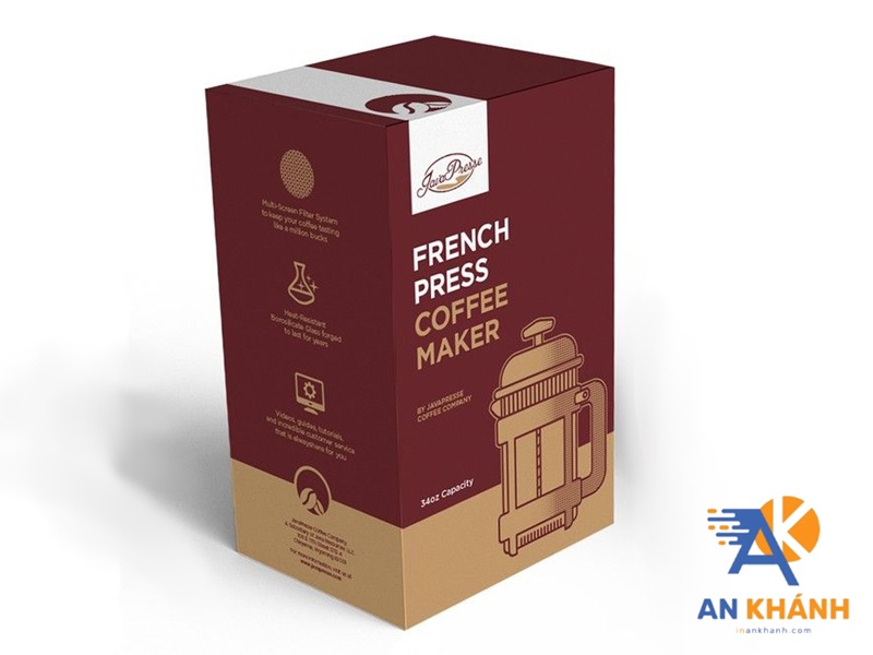 Mẫu hộp cafe chất liệu giấy Kraft mộc mạc