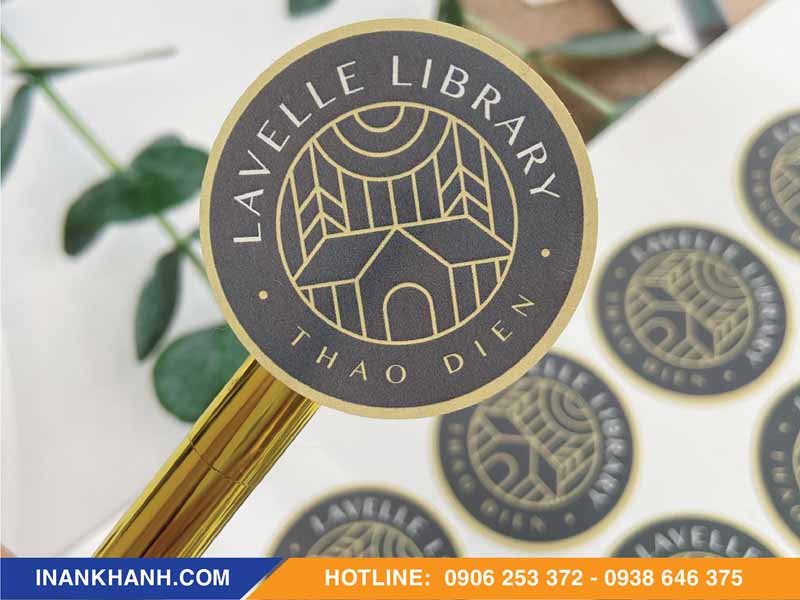Mẫu decal giấy kraft tròn