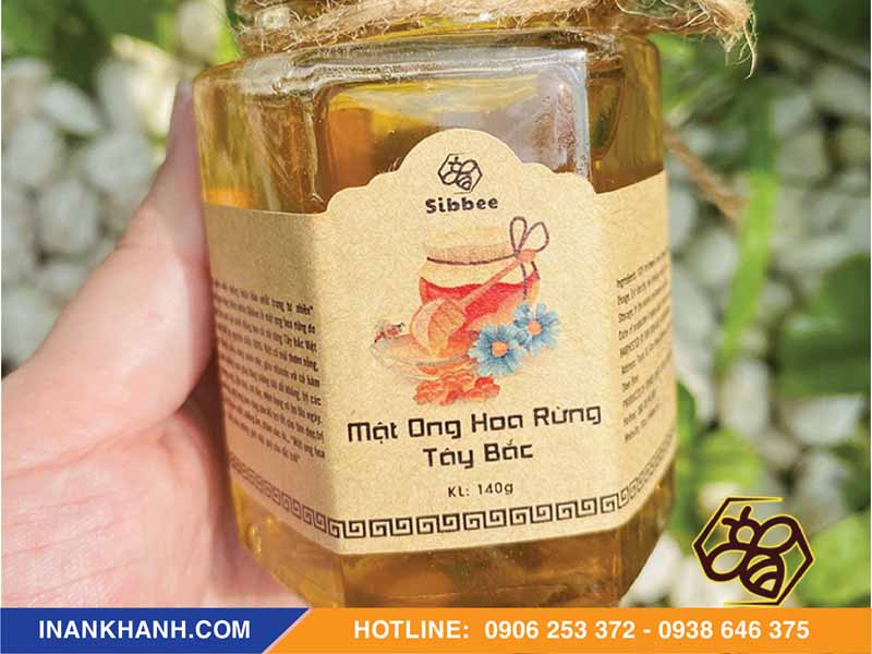 Mẫu decal giấy kraft dán hũ thủy tinh