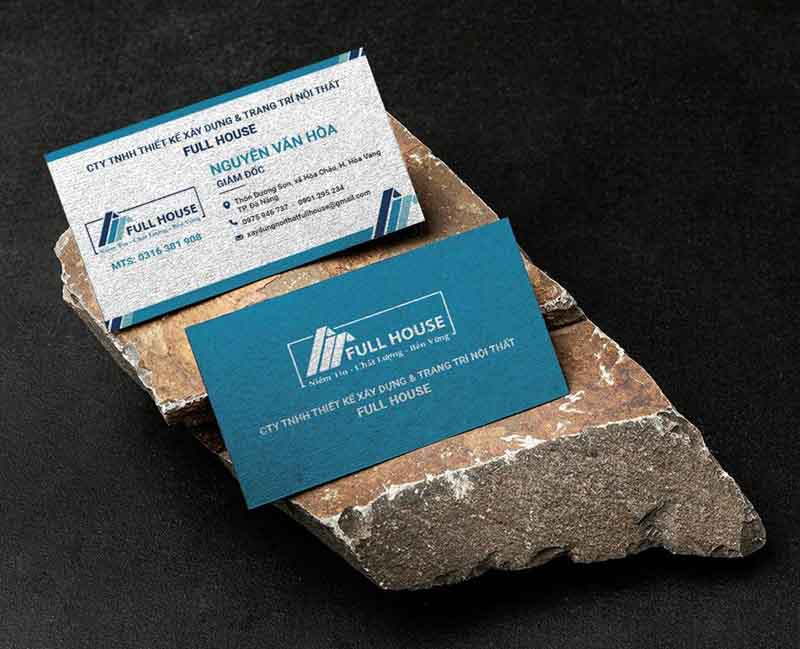 Mẫu card visit ngành xây dựng